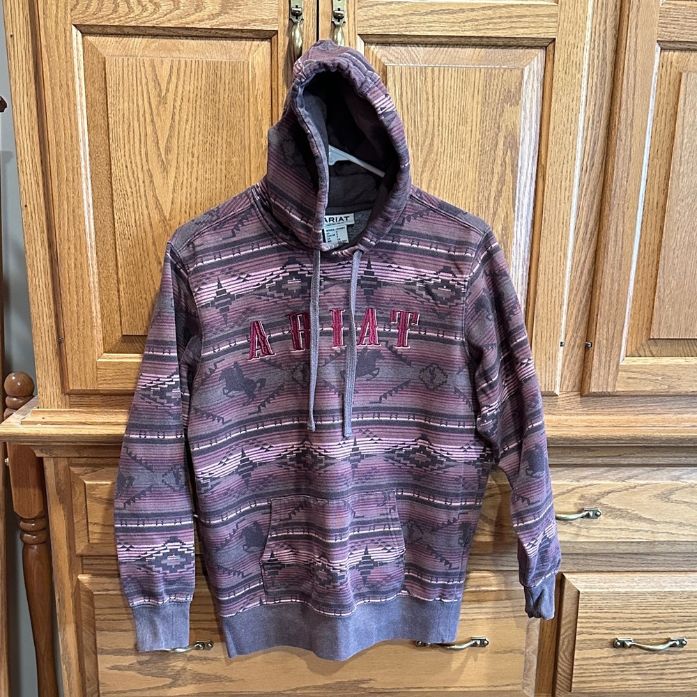 Ariat Burgundy Patterned Hoodie